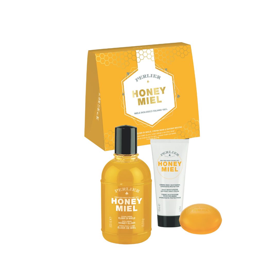 <em> Cofanetto Bagno, Crema Mani e Sapone al Miele</em>