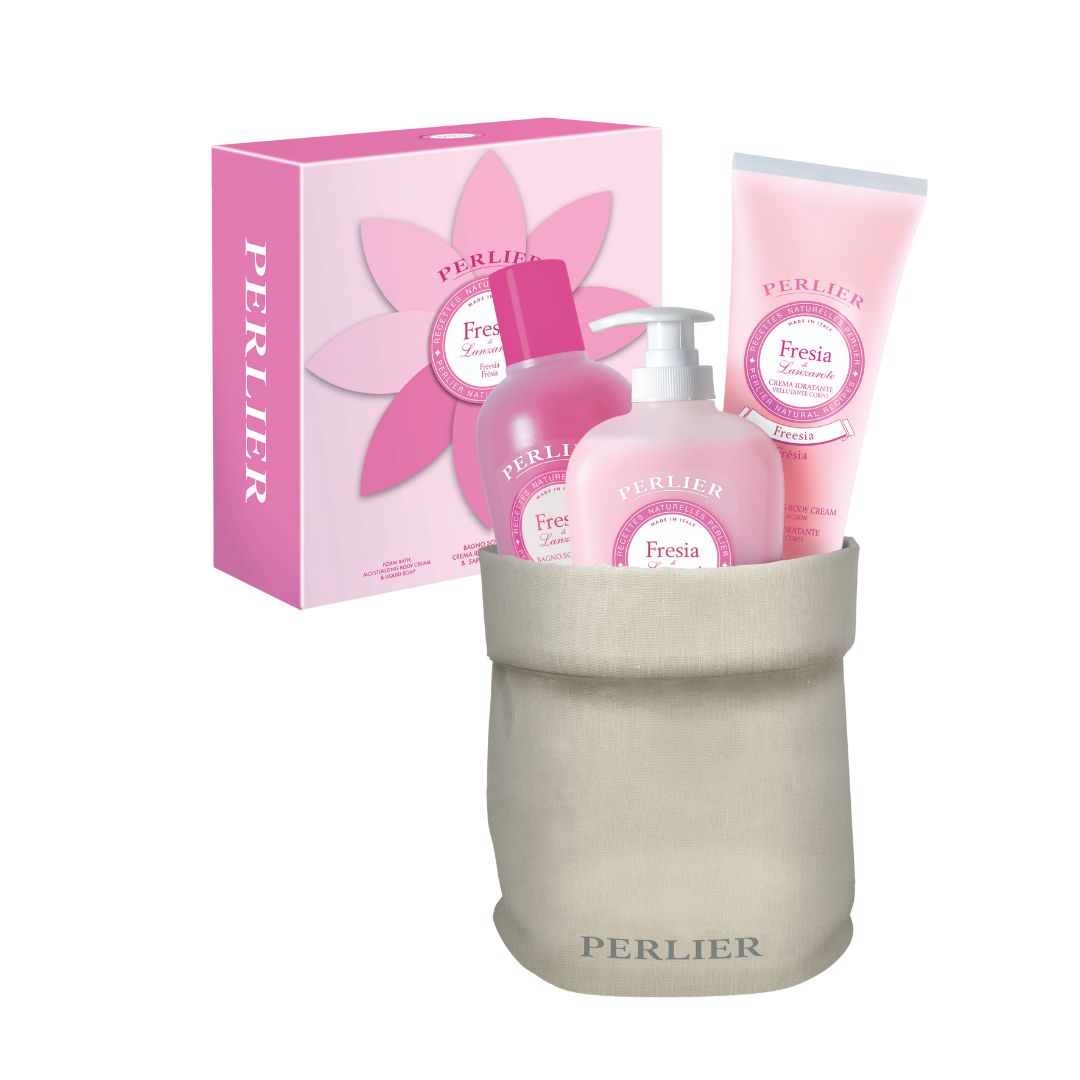 Cofanetto <em>Bagno, Crema Idratante e Sapone con porta-oggetti</em>